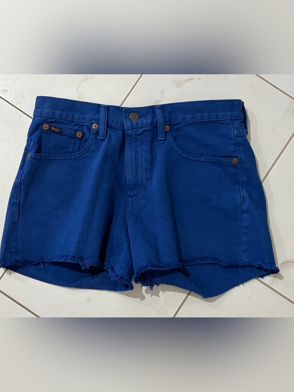 Ralph Lauren Royal Blue Denim Cutoff Shorts